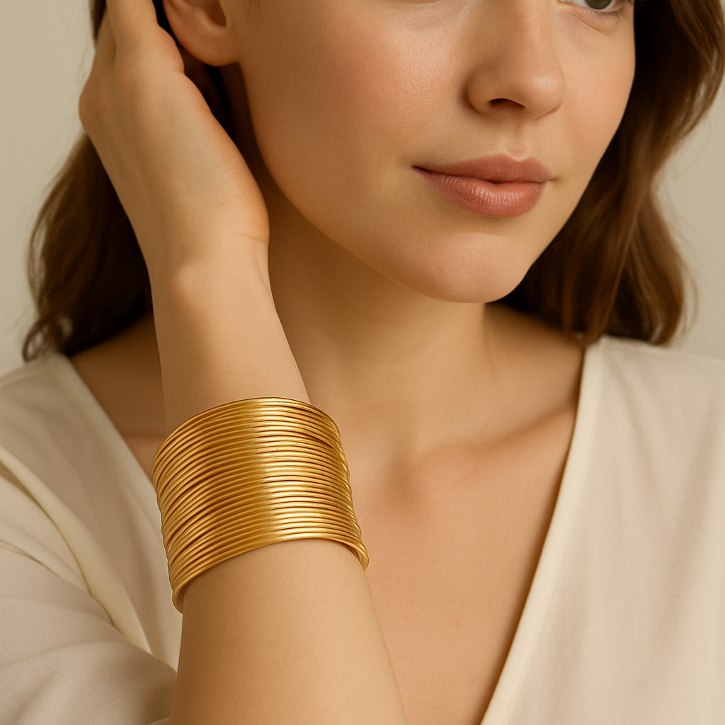 Gold Coil Cuff