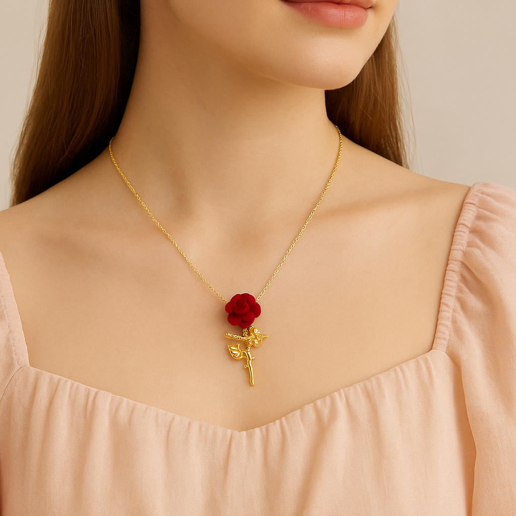 Red Rose Necklace