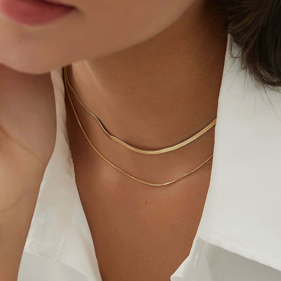 Double Layer Snake Chain Necklace