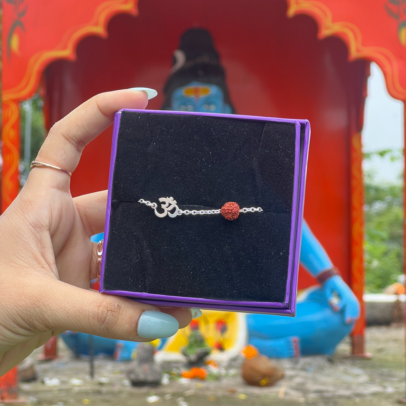 Unisex Om Rudraksha Bracelet