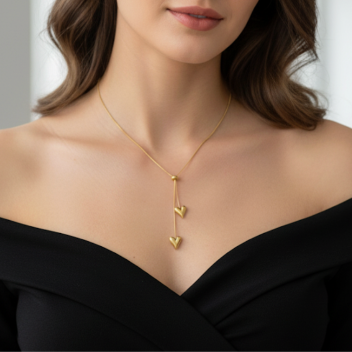 Duo Hearts Necklace