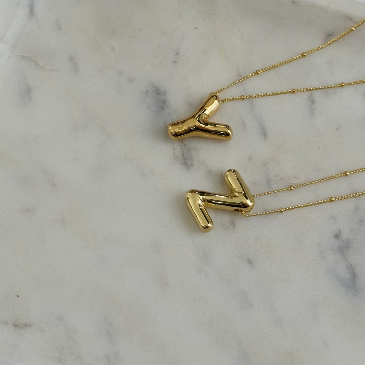 Initial Bubble Necklace