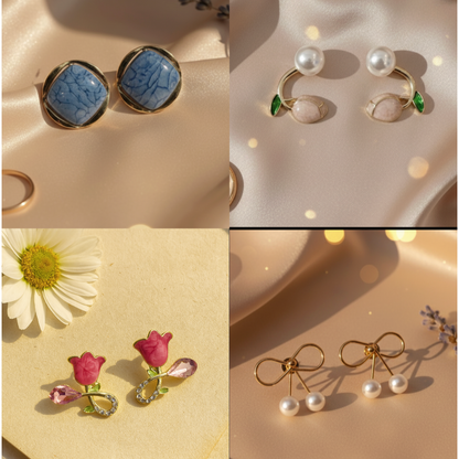 Personalised Earring Folding Gift Box (comes with set of 12 earrings)