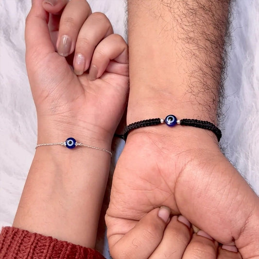 Sleek Evil Eye Bracelet Couple Combo