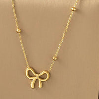 Minimal Bow Necklace