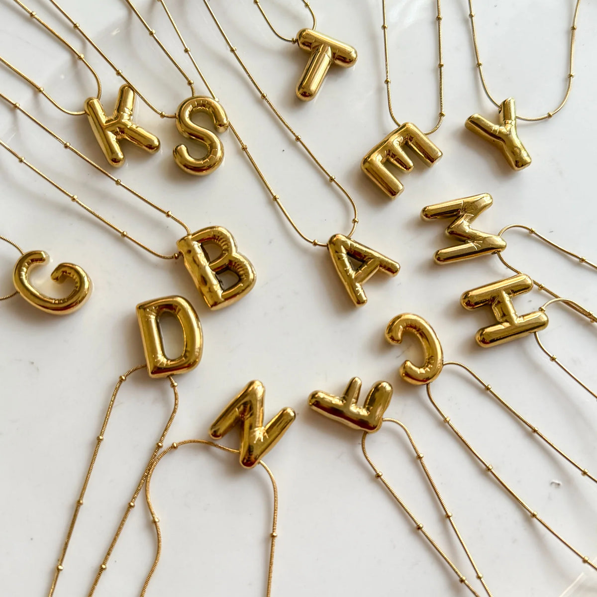 Initial Bubble Necklace