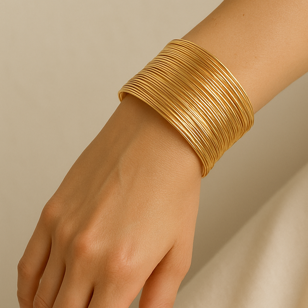 Gold Coil Cuff