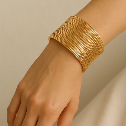 Gold Coil Cuff
