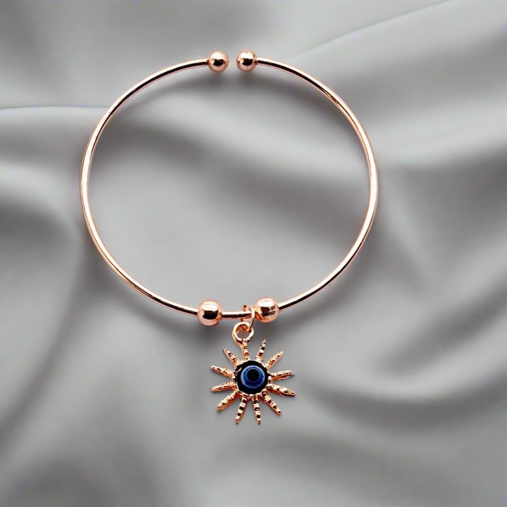 Sun Charm Evil Eye Bracelet