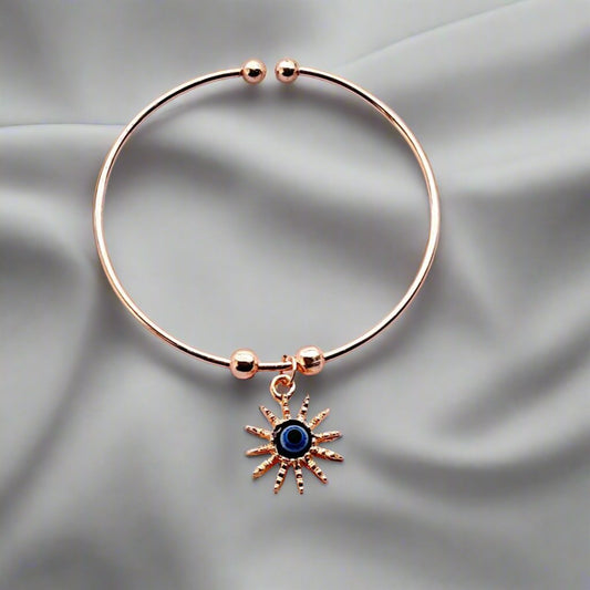 Sun Charm Evil Eye Bracelet