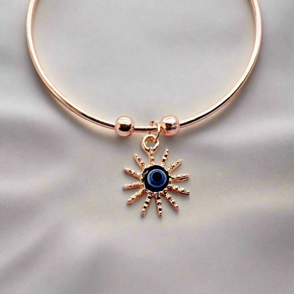 Sun Charm Evil Eye Bracelet