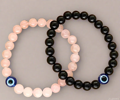 Couple Love Attraction & Evil Eye Bracelet Combo