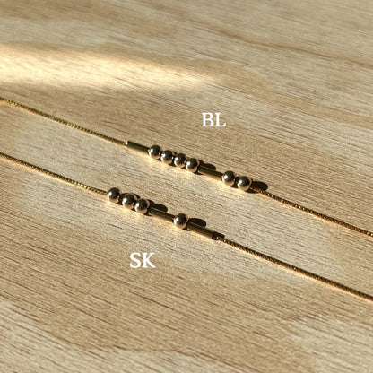 18K Morse Code Jewellery