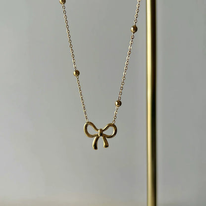 Minimal Bow Necklace