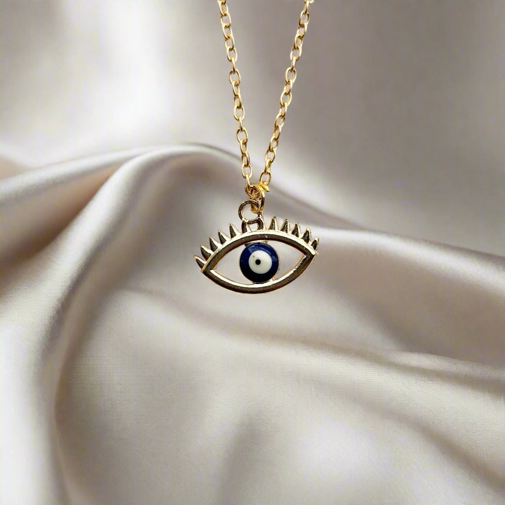 Golden Evil Eye Charm Necklace