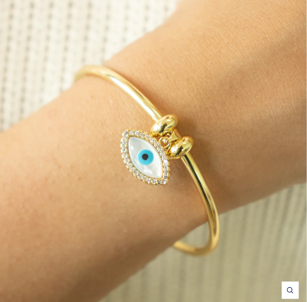 Evil Eye Charm Bangle