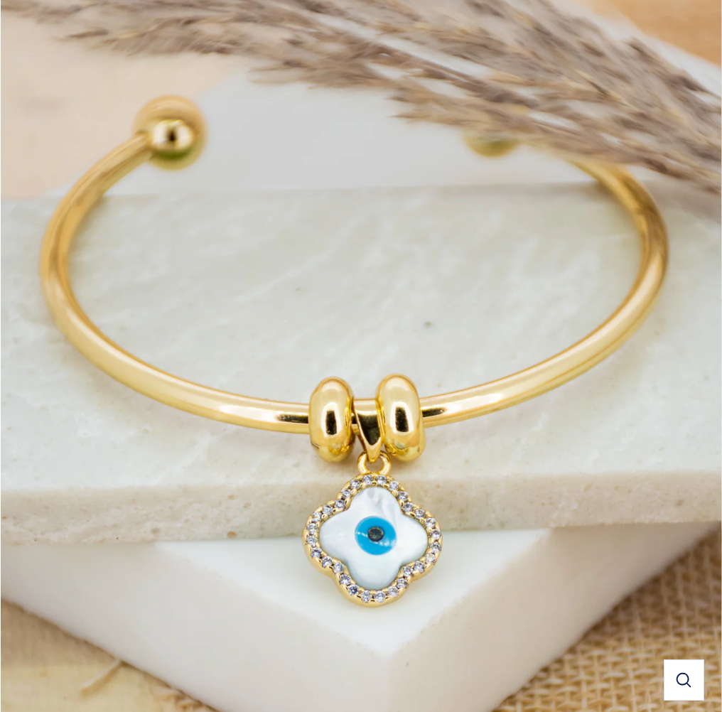 Evil Eye Charm Bangle