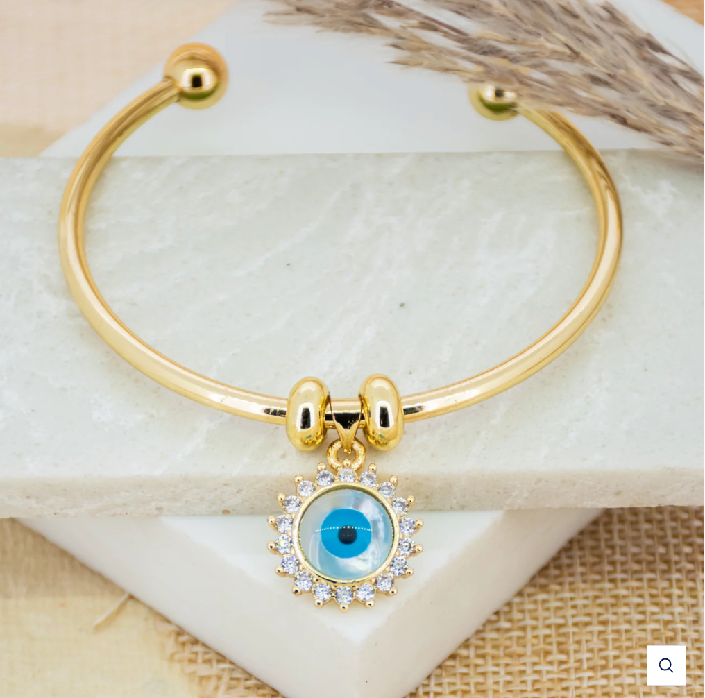 Evil Eye Charm Bangle