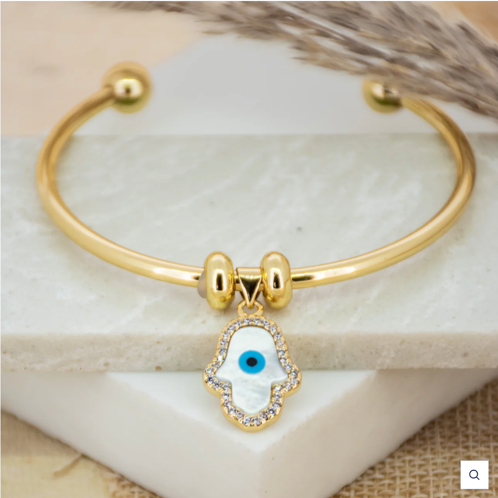 Evil Eye Charm Bangle