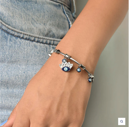 Evil Eye Charm Lash Bangle