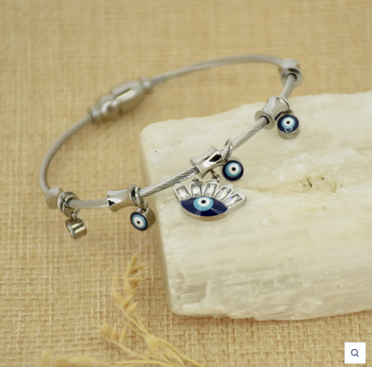 Evil Eye Charm Lash Bangle