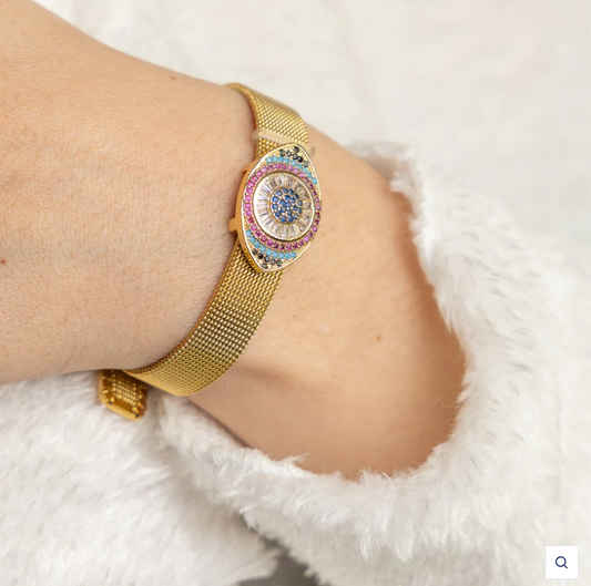 Evil Eyes Multi Colour Watch Bracelet