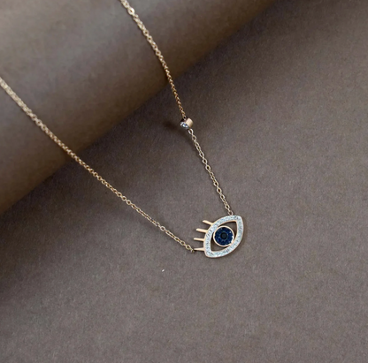 Evil Eye Crystal Studded Necklace