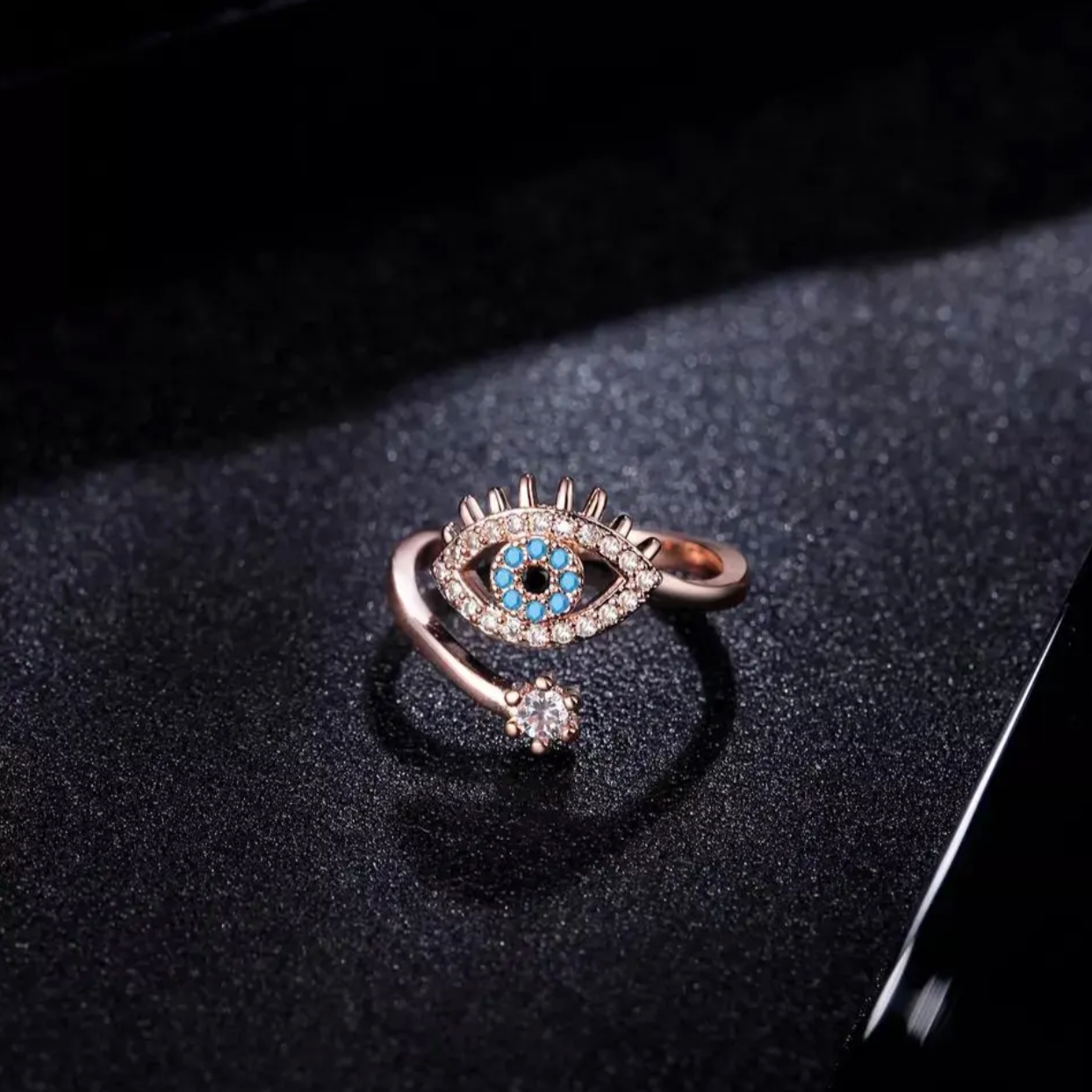 Evil Eye Rose Gold Ring