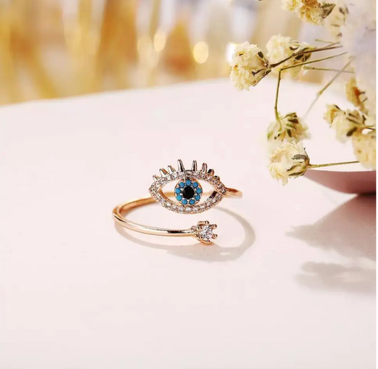 Evil Eye Rose Gold Ring