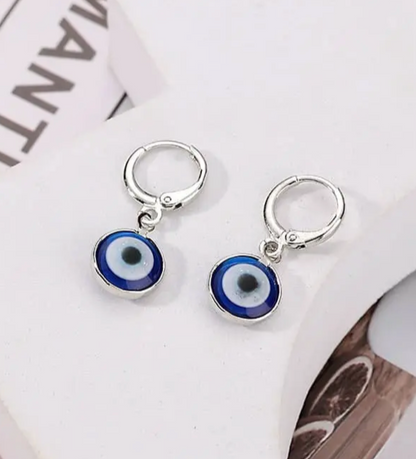 Evil Eye Wind Drop Earing - Dark Blue