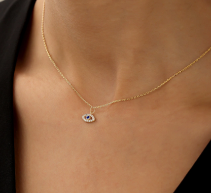 Minimal Evil Eye Necklace