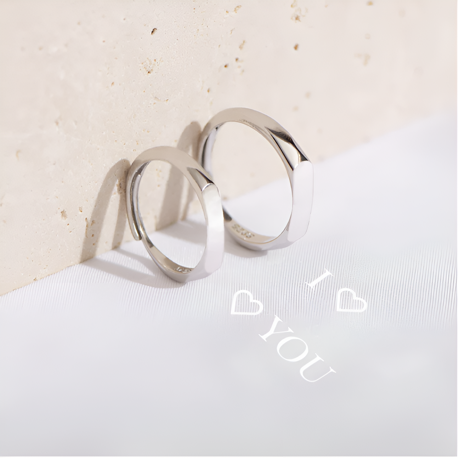'I Love You' Couple Reflection Ring – Glomo