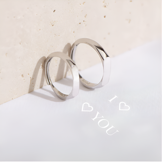 'I Love You' Couple Reflection Ring