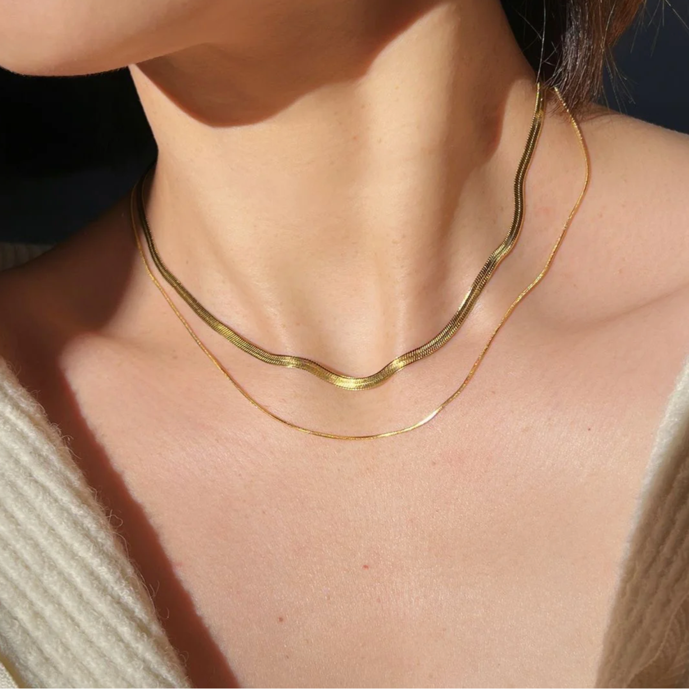 Double Layer Snake Chain Necklace