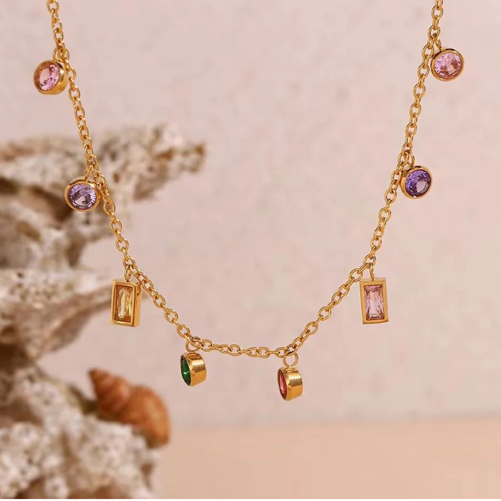 Rainbow Charm Necklace