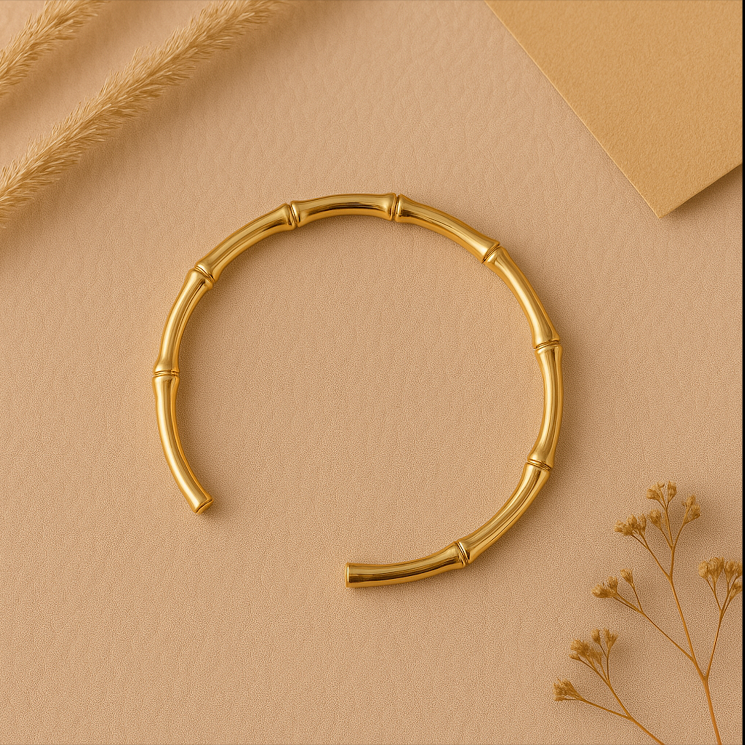 Half Bamboo Cuff Bracelet