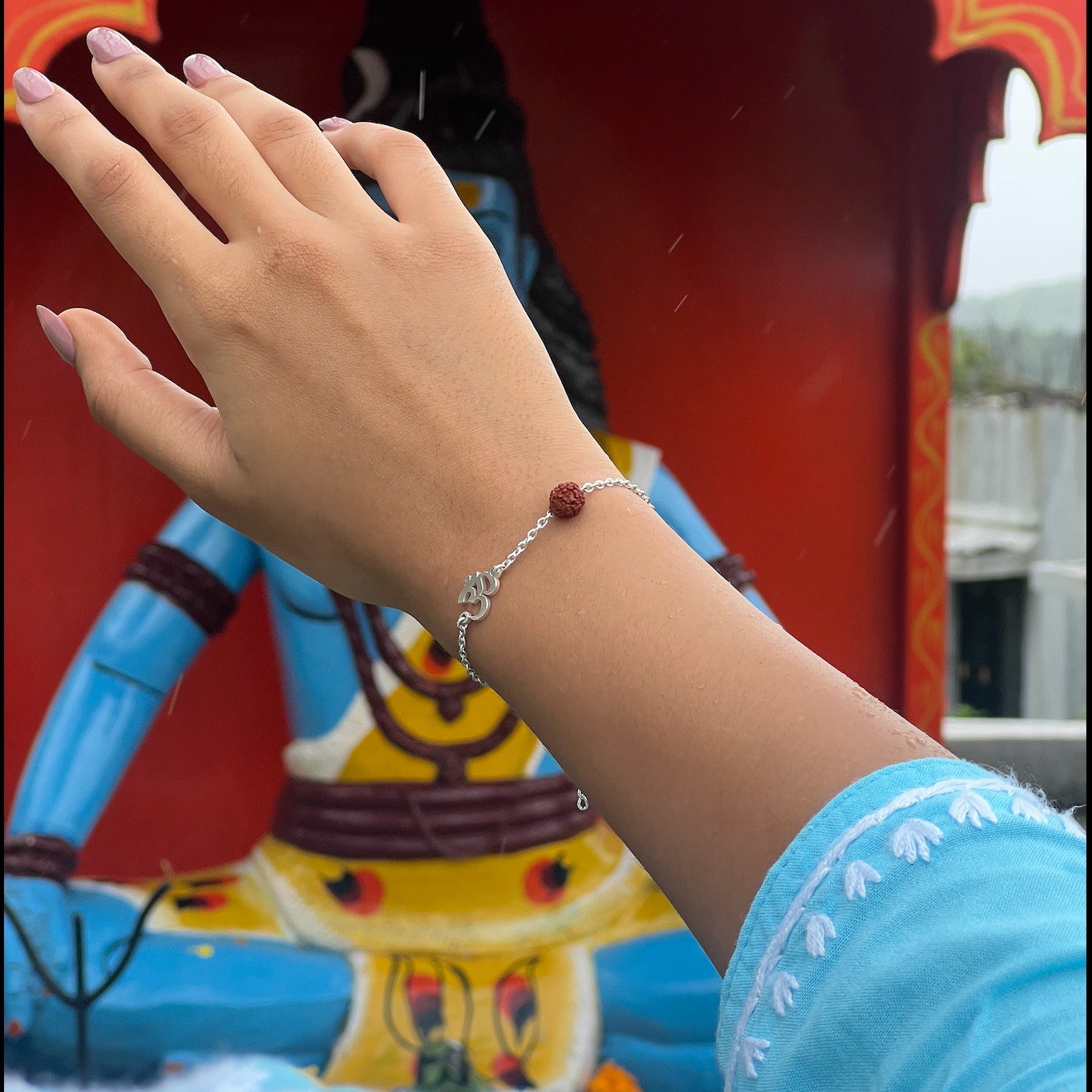 Unisex Om Rudraksha Bracelet