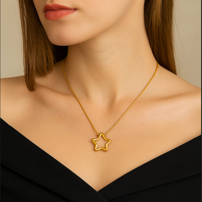 Stellar Gold Star Necklace