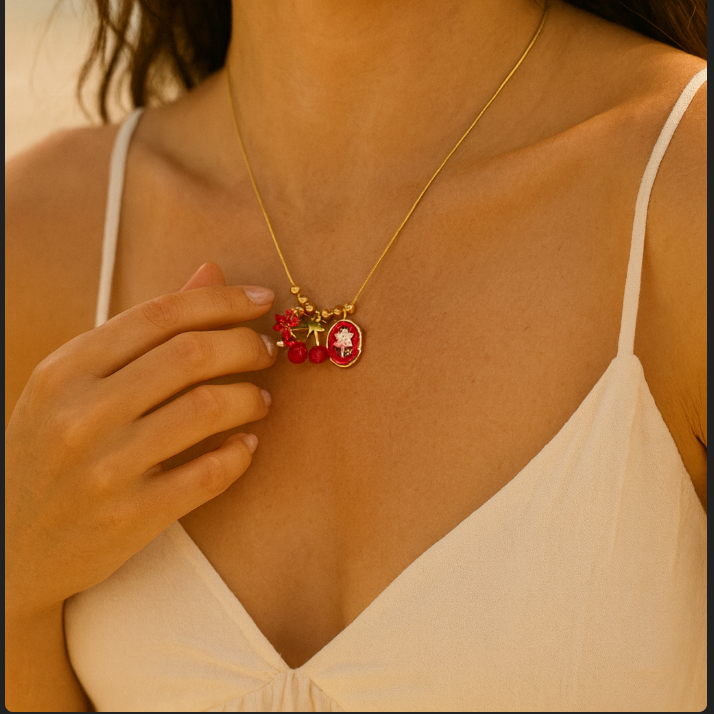Red Bloom Necklace