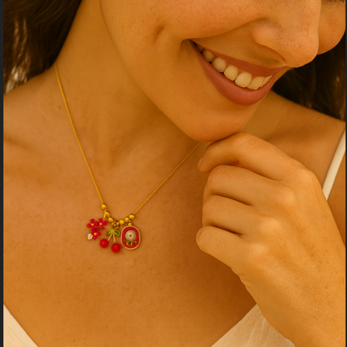 Red Bloom Necklace