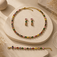 Regal Rainbow Necklace Set