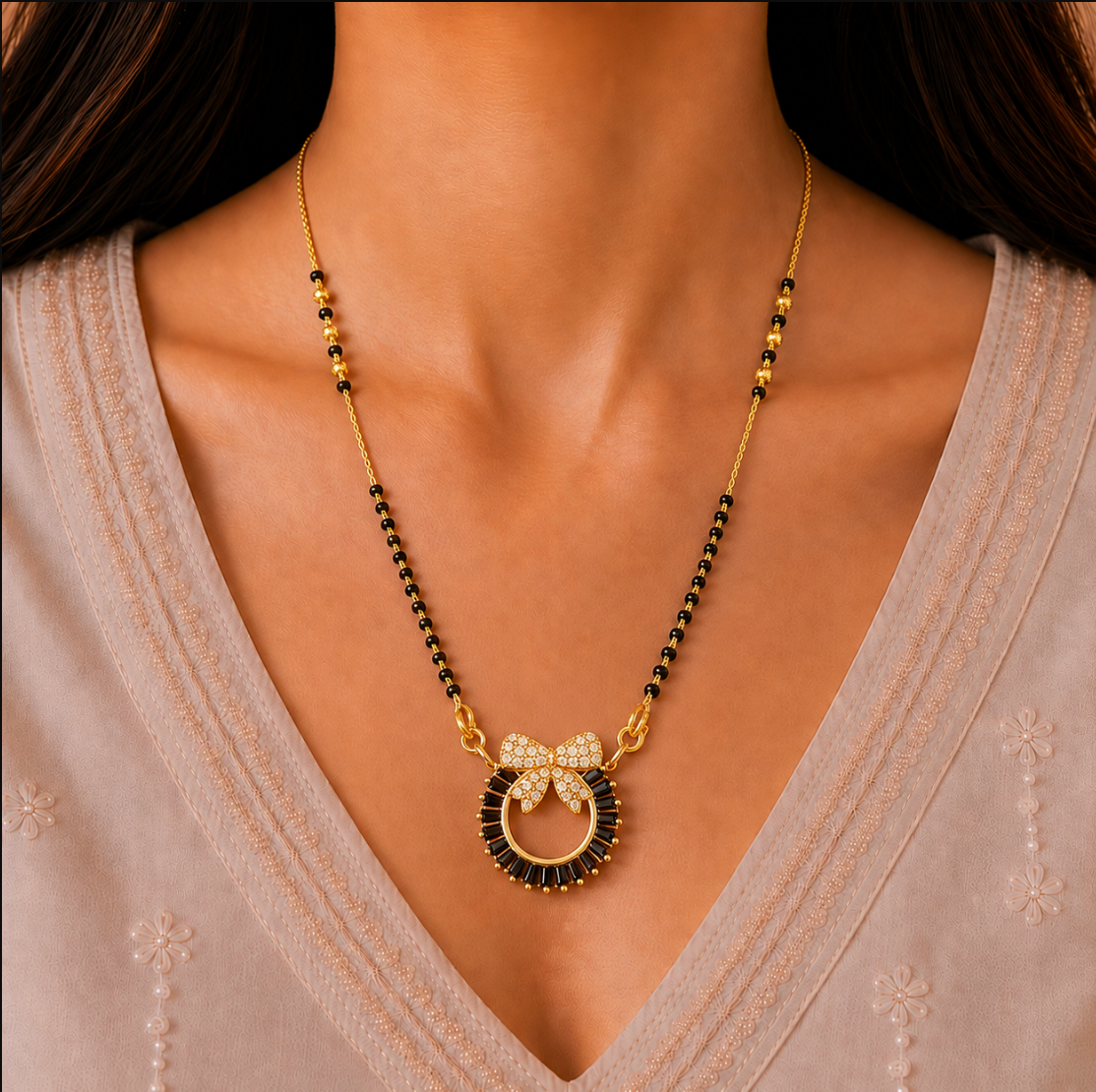 Bow Charm Mangalsutra