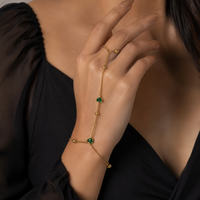 Emerald Heart Hand Chain
