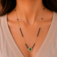 Emerald Charm Mangalsutra