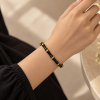 Black Bamboo Cuff Bracelet
