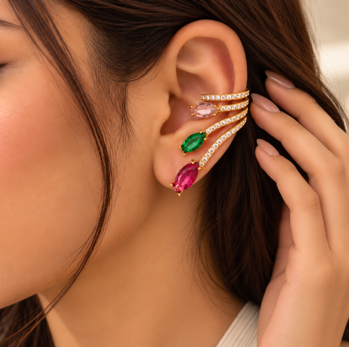 Rainbow Ear Cuff