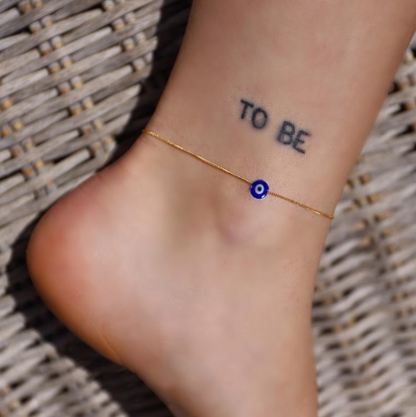 Minimal Evil Eye Anklet