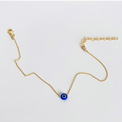 Minimal Evil Eye Anklet