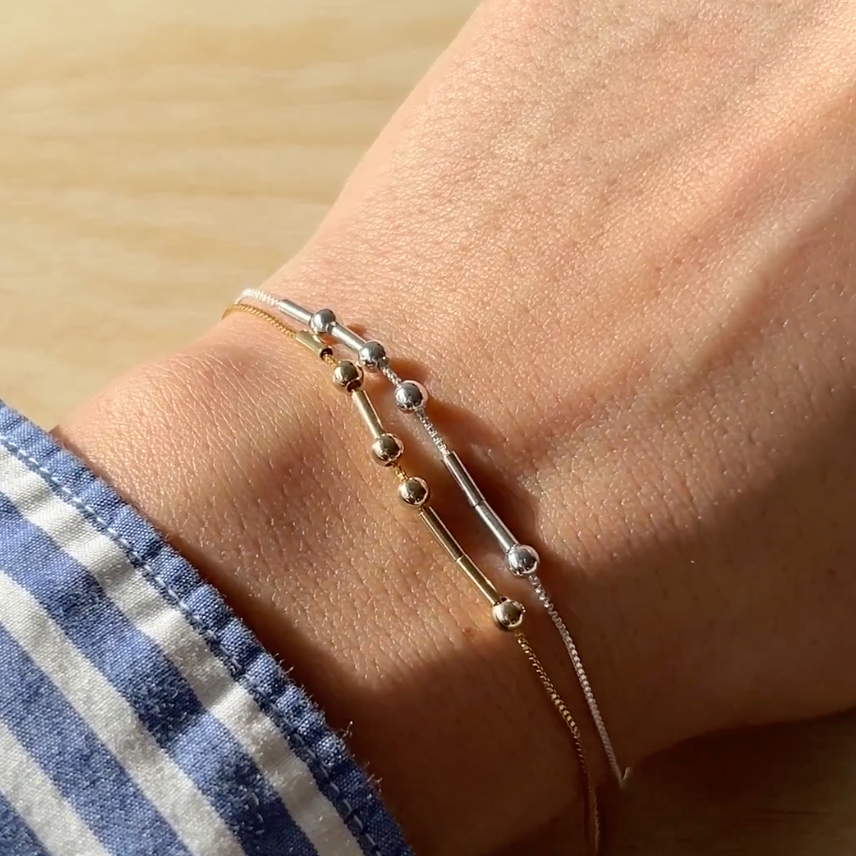 18K Morse Code Jewellery