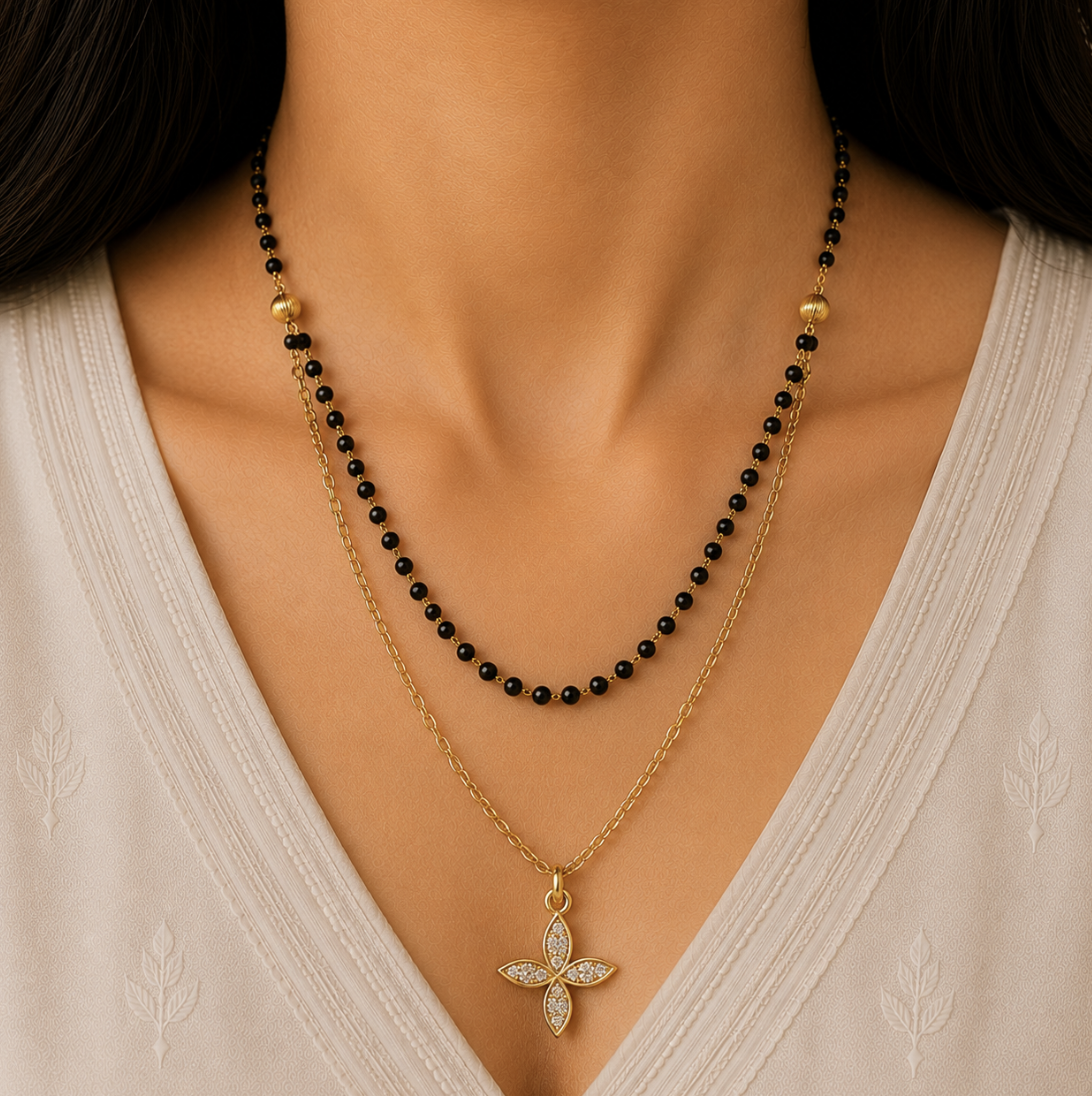 Two-Layer Butterfly Mangalsutra